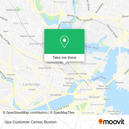 Ups Customer Center map