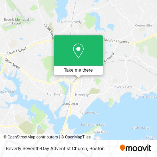 Beverly Seventh-Day Adventist Church map
