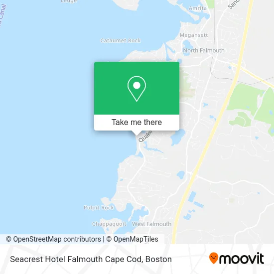 Seacrest Hotel Falmouth Cape Cod map