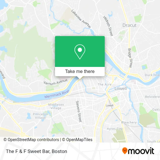The F & F Sweet Bar map