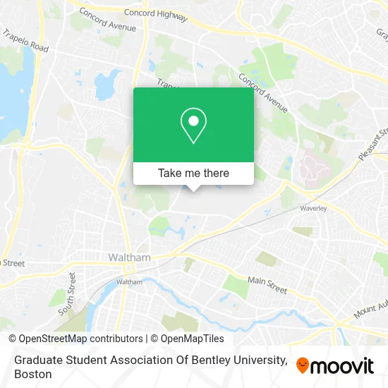 Graduate Student Association Of Bentley University map