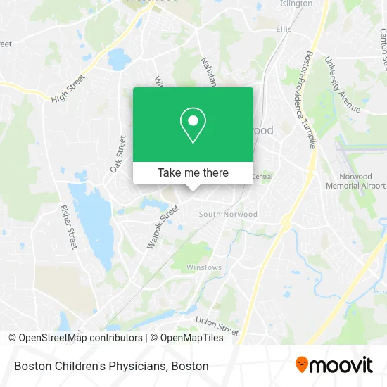 Boston Children's Physicians map