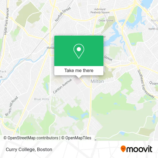 Curry College map