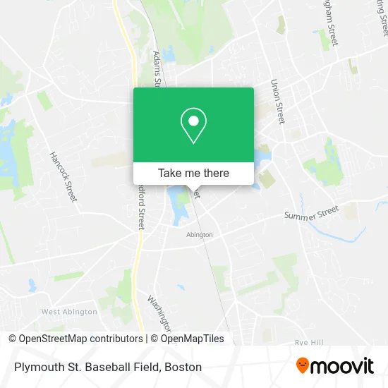 Plymouth St. Baseball Field map