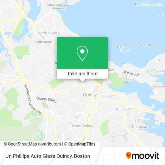 Jn Phillips Auto Glass Quincy map