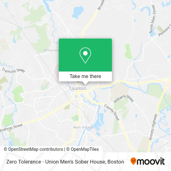 Zero Tolerance - Union Men's Sober House map