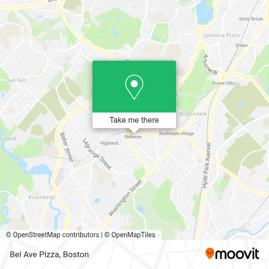 Bel Ave Pizza map