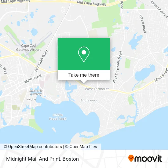 Midnight Mail And Print map
