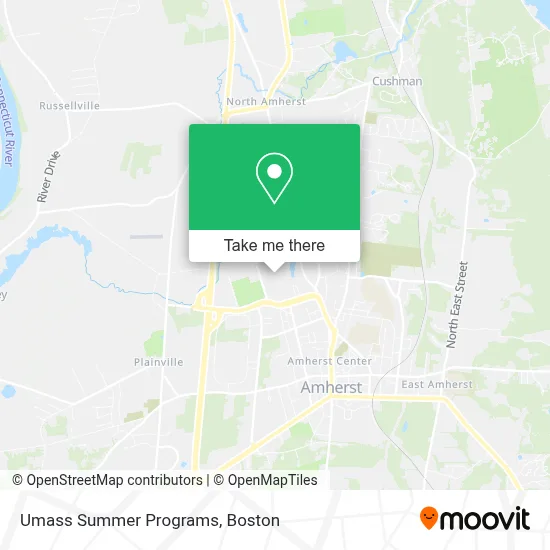 Umass Summer Programs map