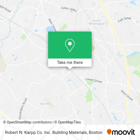Robert N. Karpp Co. Inc. Building Materials map