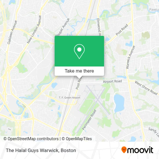 The Halal Guys Warwick map