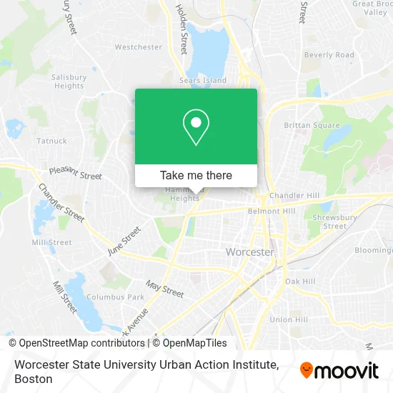 Worcester State University Urban Action Institute map