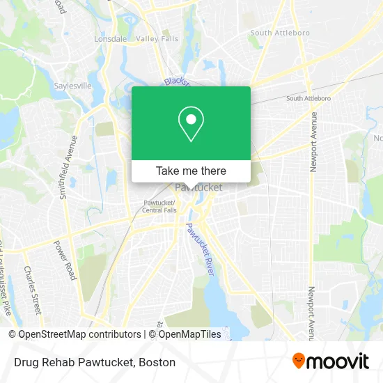 Drug Rehab Pawtucket map