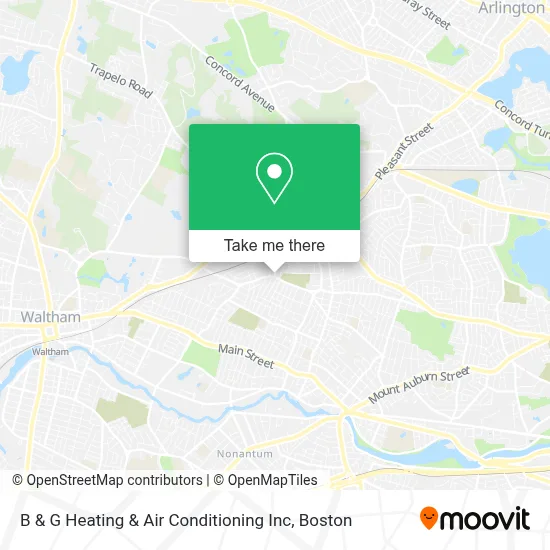 B & G Heating & Air Conditioning Inc map