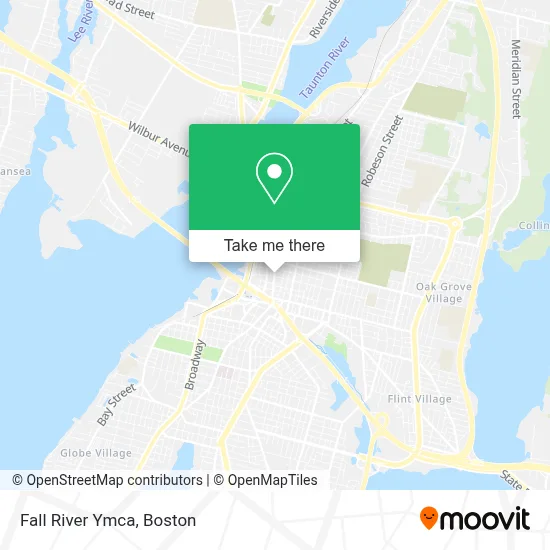 Fall River Ymca map