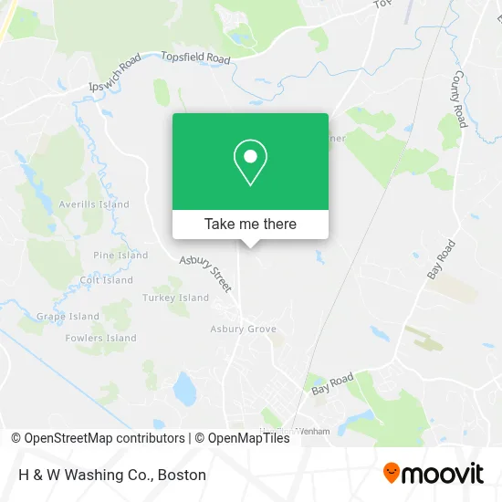H & W Washing Co. map