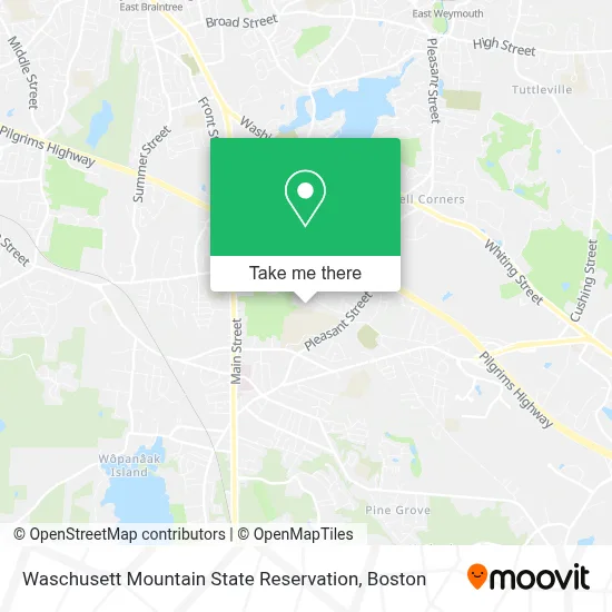 Waschusett Mountain State Reservation map