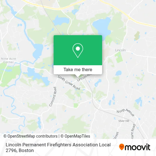 Lincoln Permanent Firefighters Association Local 2796 map