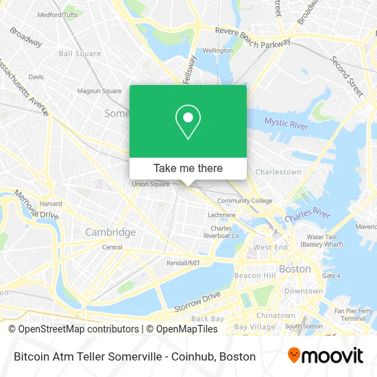 Bitcoin Atm Teller Somerville - Coinhub map