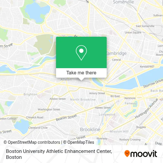 Boston University Athletic Enhancement Center map