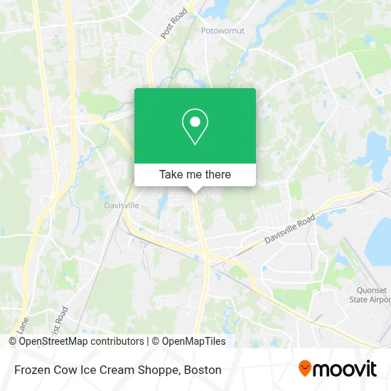 Frozen Cow Ice Cream Shoppe map