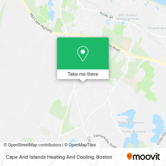 Cape And Islands Heating And Cooling map