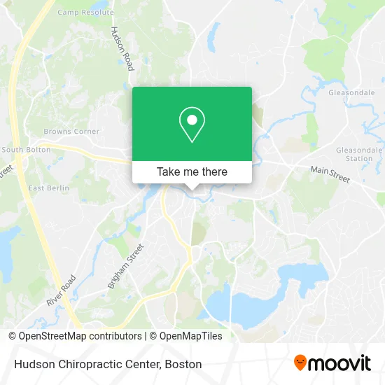 Hudson Chiropractic Center map