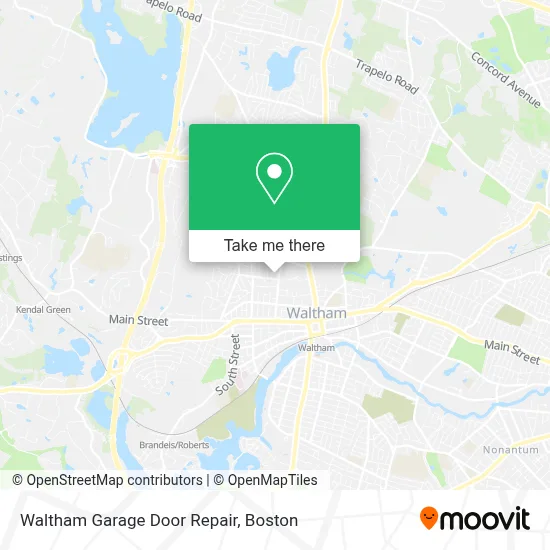 Waltham Garage Door Repair map