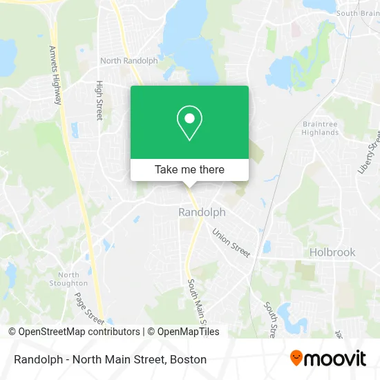Randolph - North Main Street map