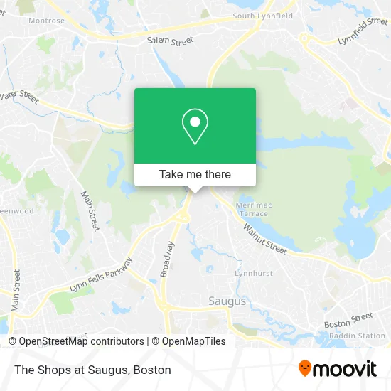 The Shops at Saugus map