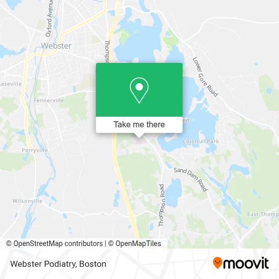 Webster Podiatry map