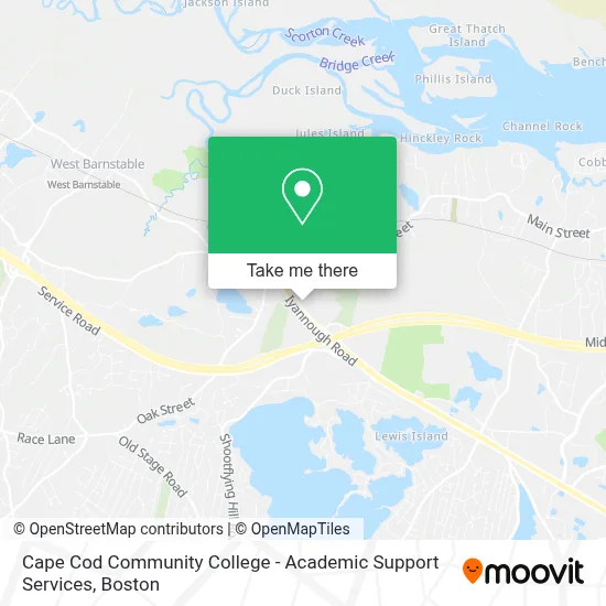 Cape Cod Community College - Academic Support Services map