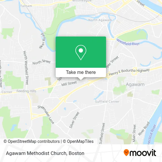 Agawam Methodist Church map