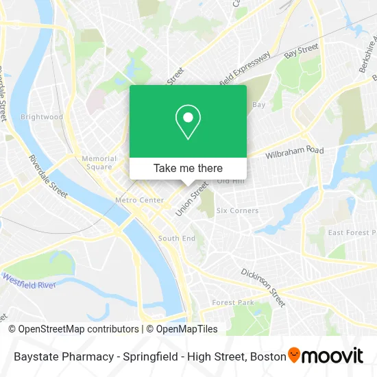 Baystate Pharmacy - Springfield - High Street map