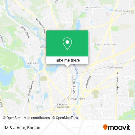 M & J Auto map