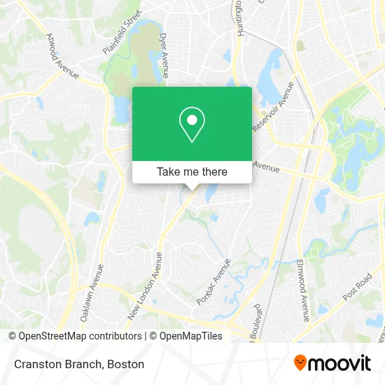 Cranston Branch map
