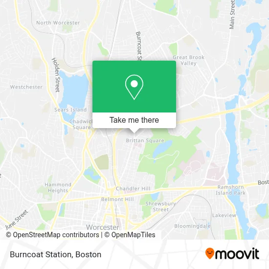 Burncoat Station map