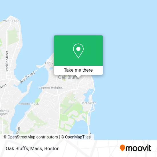 Oak Bluffs, Mass map