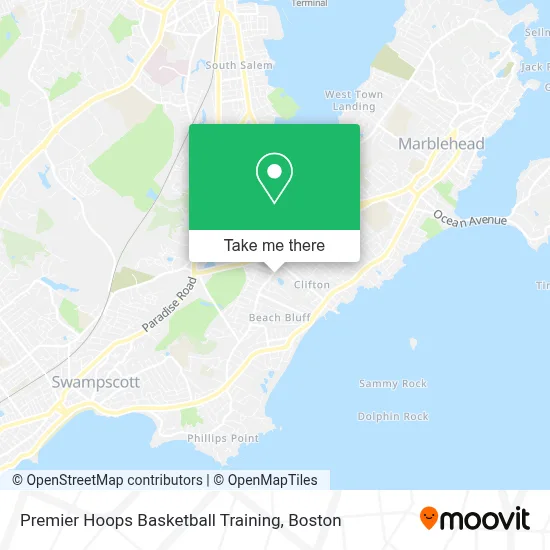 Premier Hoops Basketball Training map