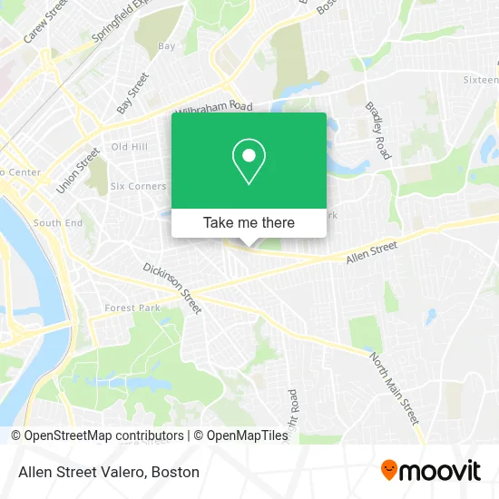 Allen Street Valero map