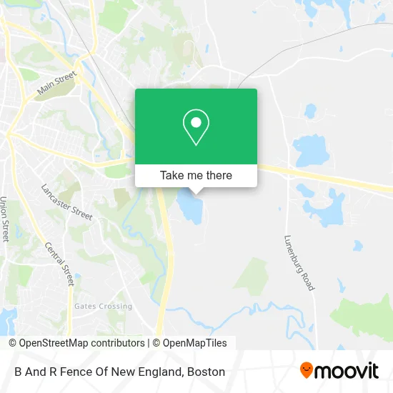 B And R Fence Of New England map