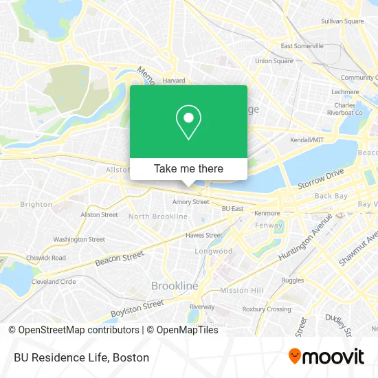 BU Residence Life map