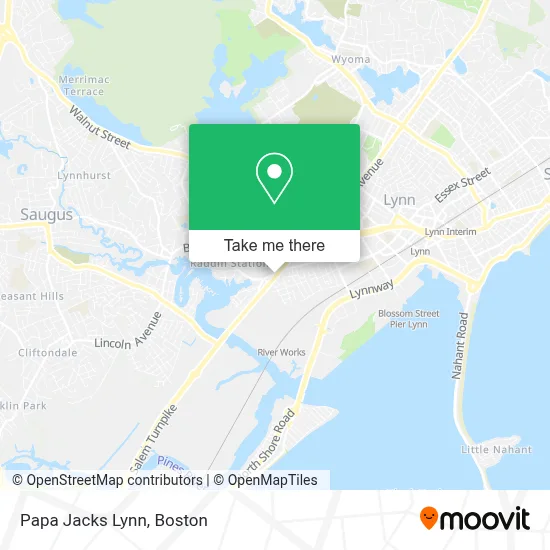Papa Jacks Lynn map