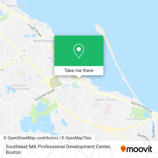 Southeast MA Professional Development Center map
