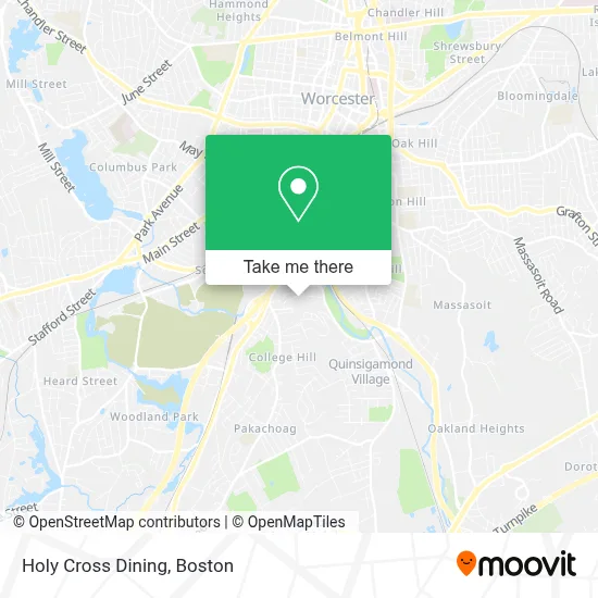 Holy Cross Dining map