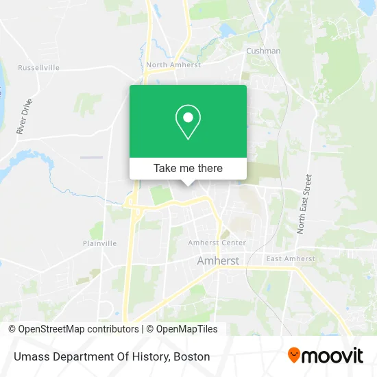 Umass Department Of History map