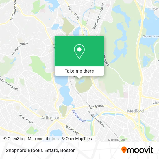 Shepherd Brooks Estate map