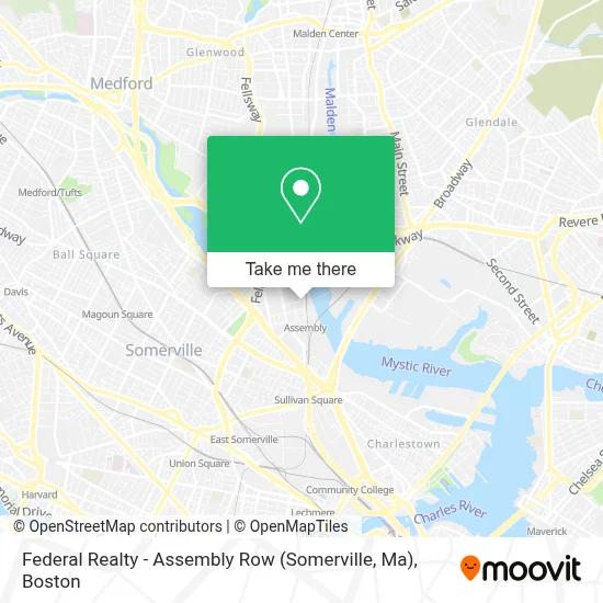 Federal Realty - Assembly Row (Somerville, Ma) map