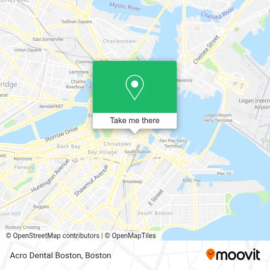 Acro Dental Boston map
