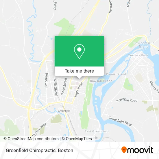 Greenfield Chiropractic map
